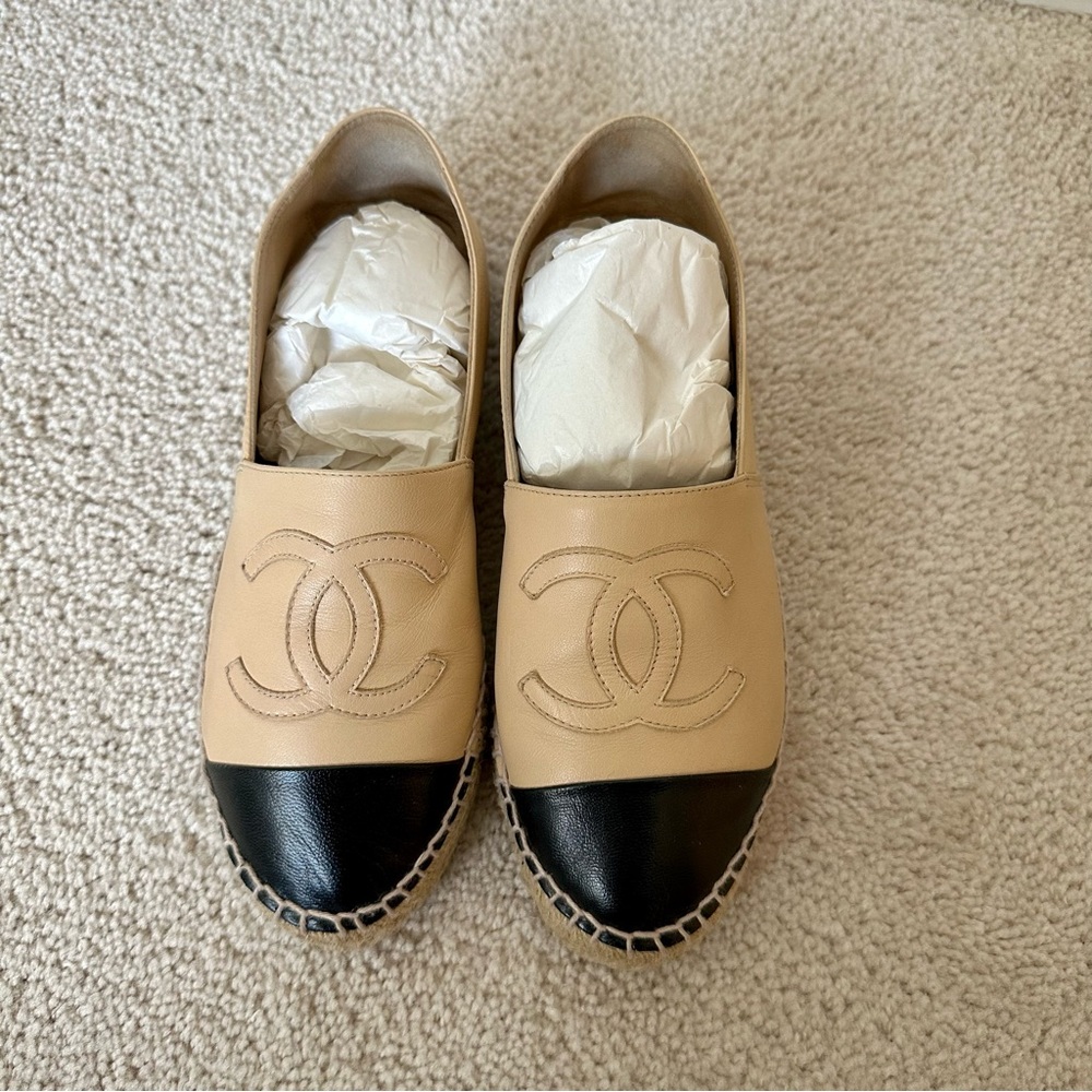 Chanel Lambskin CC Espadrilles